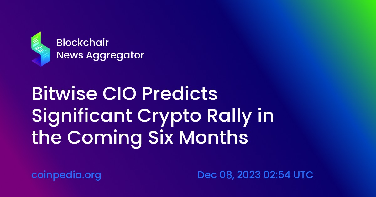 Bitwise cio retail professionals crypto industry sentiment